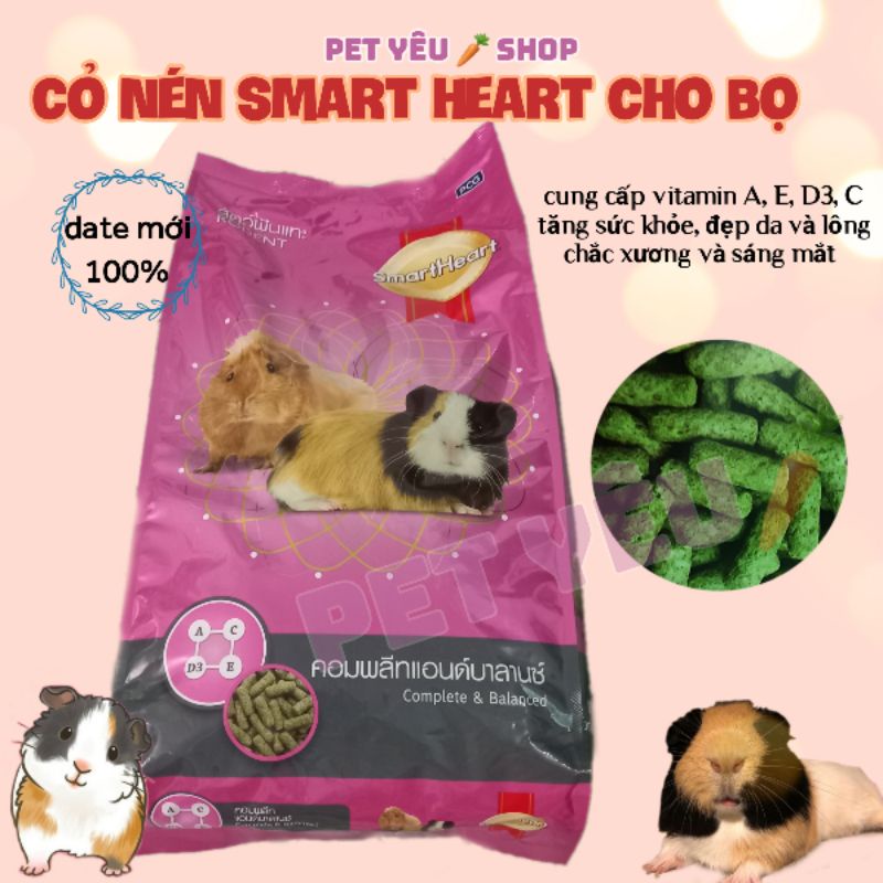Cỏ nén Smart heart (Thái) (3KG chiết )❤️ Freeship❤️ thức ăn bọ có thai chăm sóc con và bọ dưới 6 tháng