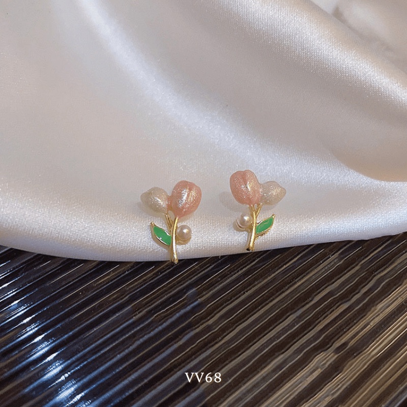 Bông tai hoa tulip nữ tính thời trang Hàn Quốc Annie VV68