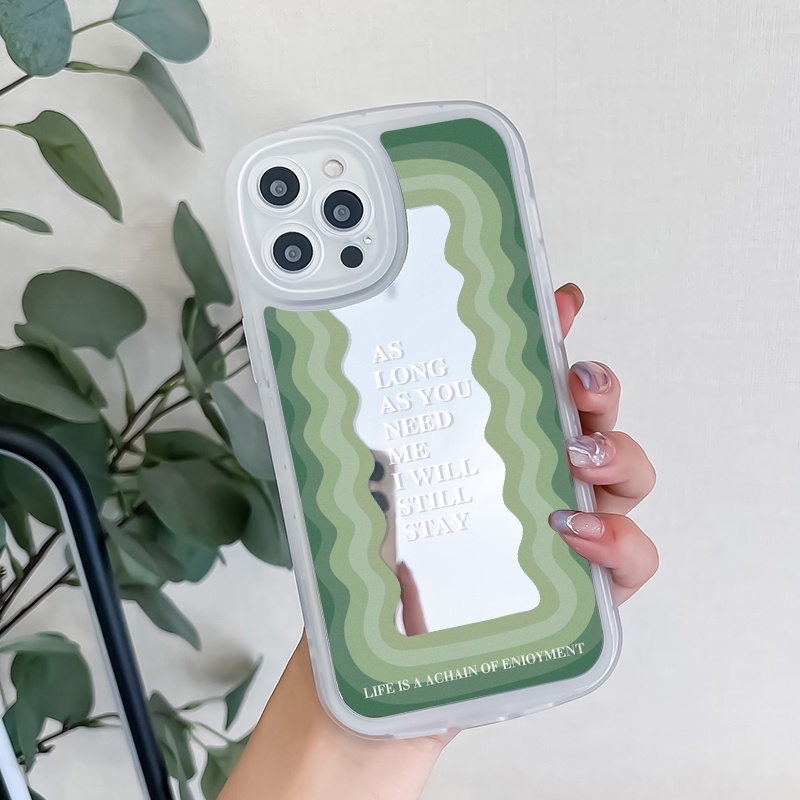 Ốp lưng iphone gương cạnh vuông gợn sóng 6/6plus/7/7plus/8/8plus/x/xs/11/12/13/pro/max/plus/promax-Sale HOT E4-4