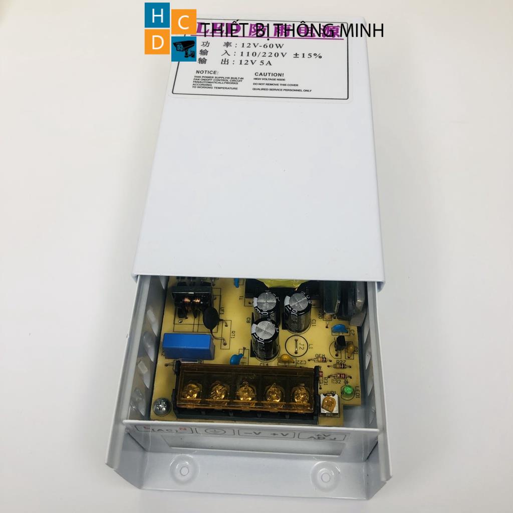 Nguồn 12v chống mưa 5a/30a vỏ sơn tĩnh điện chuyên dụng cho led ngoài trời, camera giám sát