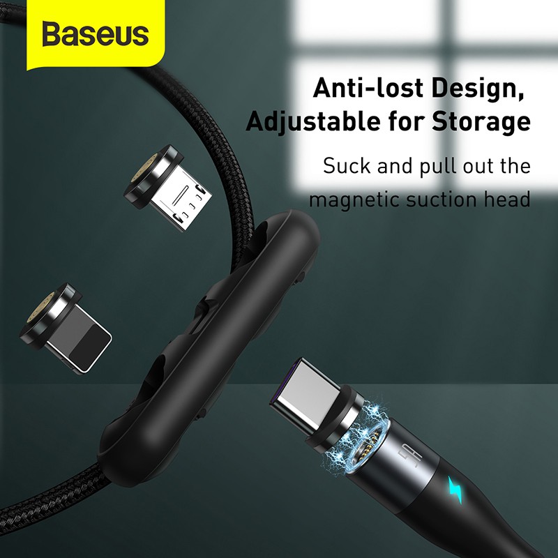Cáp từ hỗ trợ sạc nhanh Baseus Zinc Magnetic Gen5 Safe Fast Charging Cable