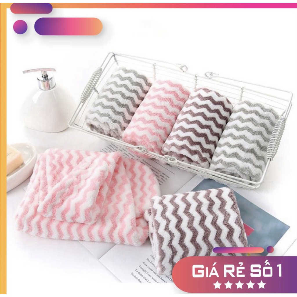 ( GIÁ SỈ ) Khăn Mặt Hàn Quốc Siêu Mềm Mại Siêu Thấm Hút 50x30cm- Khăn Mặt Lông Cừu cotton