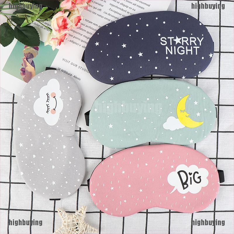 Miếng bịt mắt khi ngủ bằng cotton họa tiết hoạt hình dễ thương