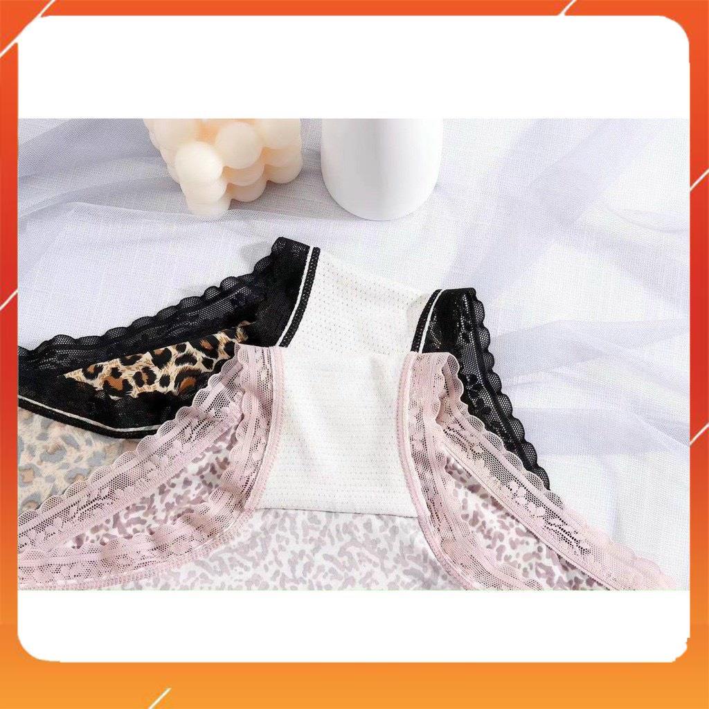 Quần lót nữ cạp vừa chất liệu cotton lạnh cao cấp họa tiết da báo sang chảnh Q2441