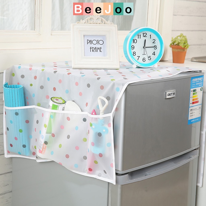 Tấm phủ tủ lạnh chống nước và bụi bẩn chất liệu PEVA cao cấp có ngăn chia để đồ BeeJoo
