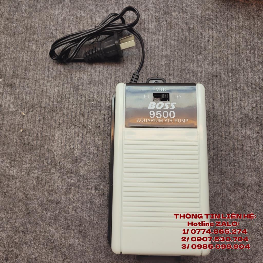 Máy sủi khí oxy bơm sục oxi cho bể cá tôm - siêu êm tiết kiệm điện SOBO SB-618 - Boss 9500 - Rambo EP 9000 Hiệu suất Cao