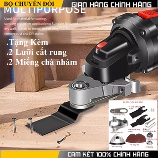 Bộ chuyển máy mài thành máy cắt rung, tặng kèm bộ 2 lưỡi cắt, đĩa trà tam giác