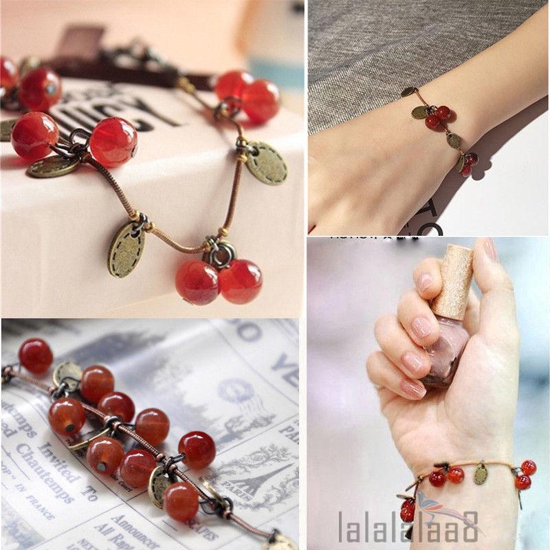 Vòng đeo tay đính hạt kim loại hợp thời trang cho nữ