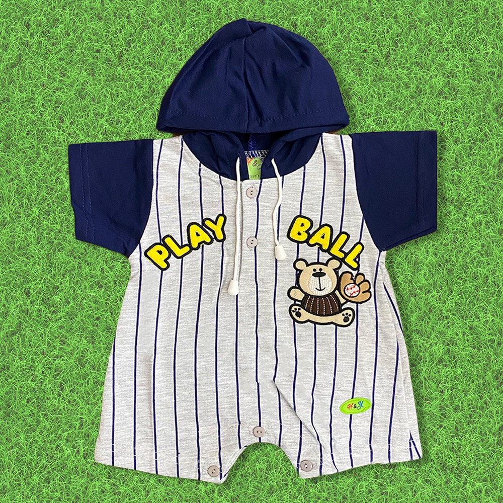 Bodysuit Sơ Sinh Hoodie Bóng Chày tinh nghịch cho Bé 0-12 tháng