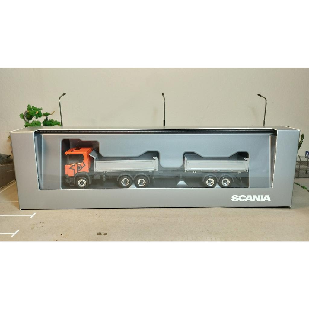 Mô hình 1:87 Herpa Scania G500 XT 6x6 Meiller Tipper
