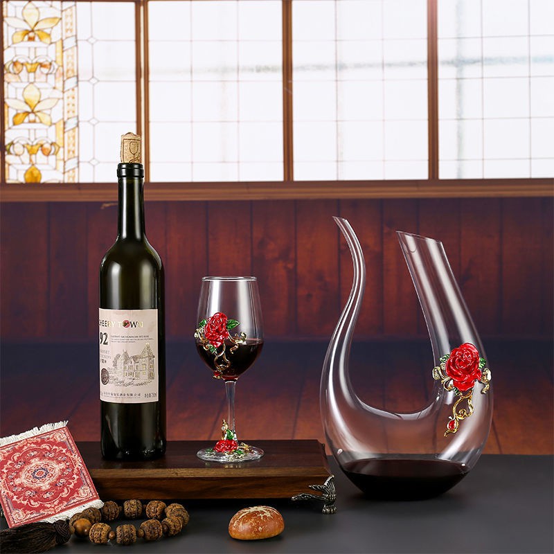 Bộ ly rượu vang đỏ tráng men cao cấp Châu Âu gia dụng thủy tinh pha lê không chì uống Bordeaux