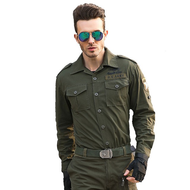 Bộ Quần áo nam thời trang lính US ARMY (xanh lính)