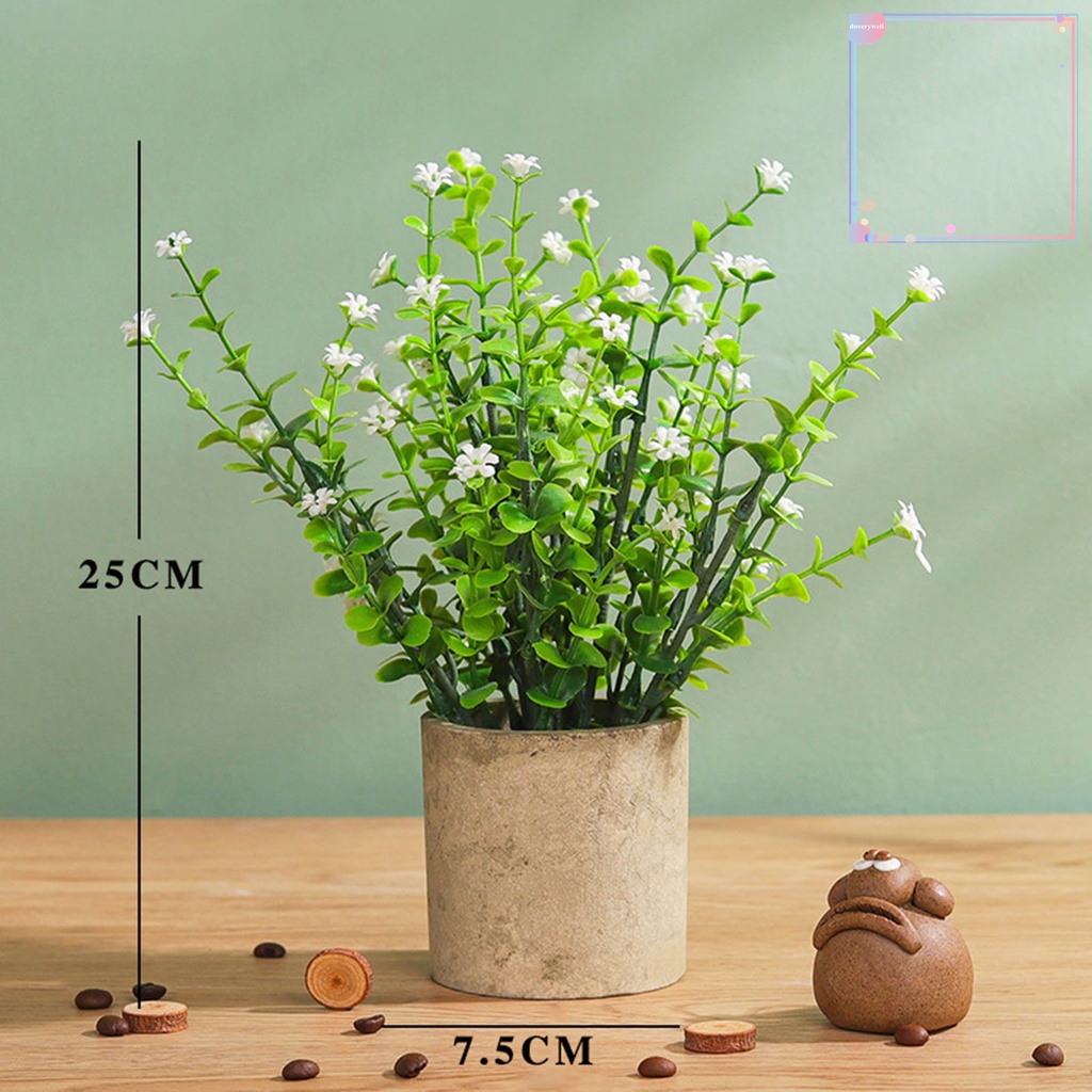 1 Bộ Chậu Cây Nhân Tạo Bằng PVC Thân Thiện Với Môi Trường Trang Trí Bàn