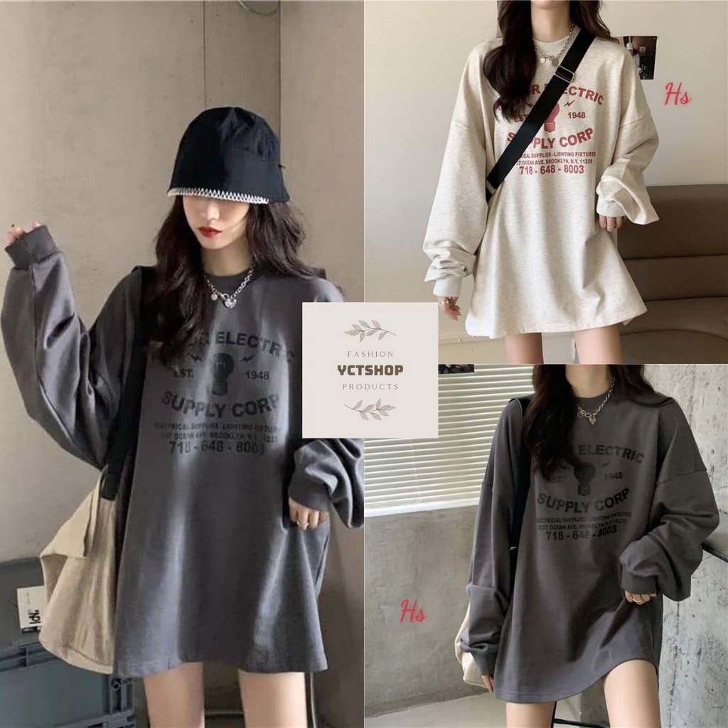 Áo nỉ sweater in bóng đèn 1948 000791