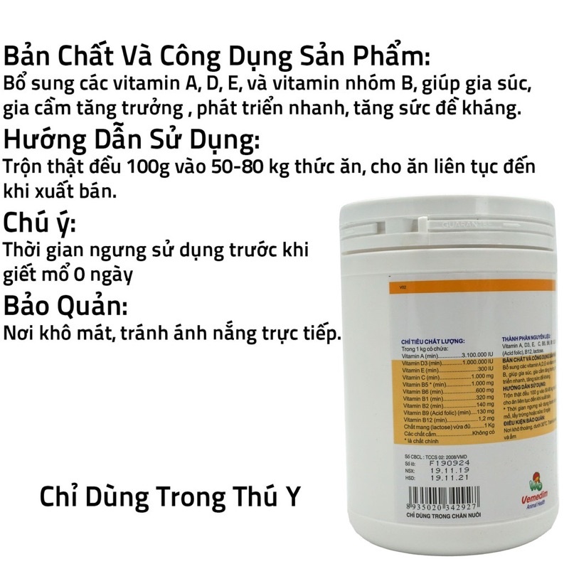 ADE B complex - vitamin hỗn hợp cho gia cầm, gia súc