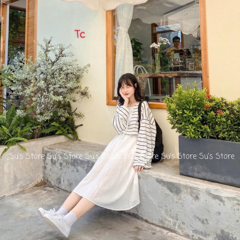 Áo Thụng Kẻ Tay To Ore Dây Rút UNISEX
