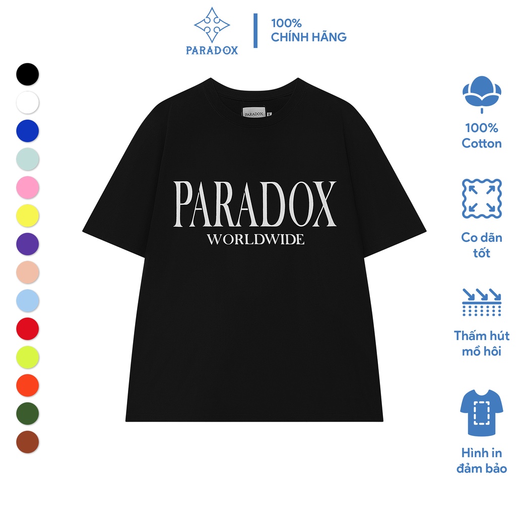 Áo thun form rộng Paradox tay lỡ - Unisex - Basic - NIKOLIC LOGO - Nhiều Màu | BigBuy360 - bigbuy360.vn