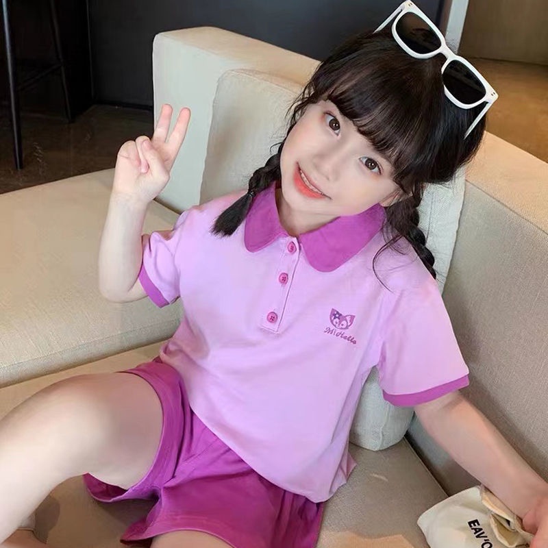 Set Áo polo Ngắn Tay + Quần Short Thời Trang Hàn Quốc Cho Nữ