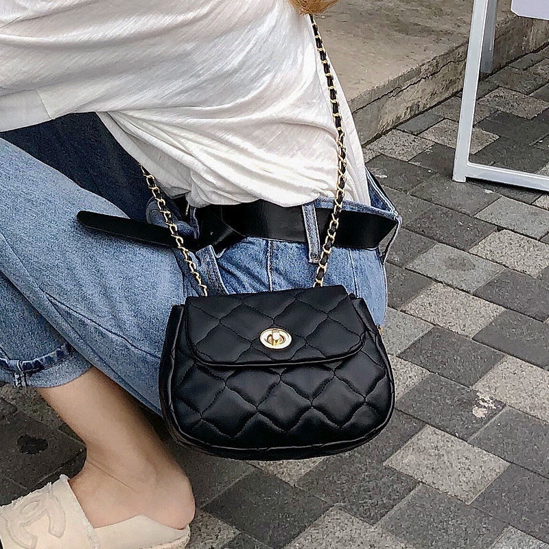 Túi Đeo Chéo Dây Xích Mini Phong Cách Hàn Quốc Dễ Thương Thời Trang Cho Nữ
