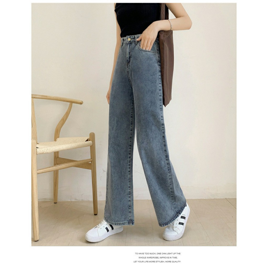 Quần jean nữ phong cách baggy ống rộng siêu đẹp hot hit Panda Style
