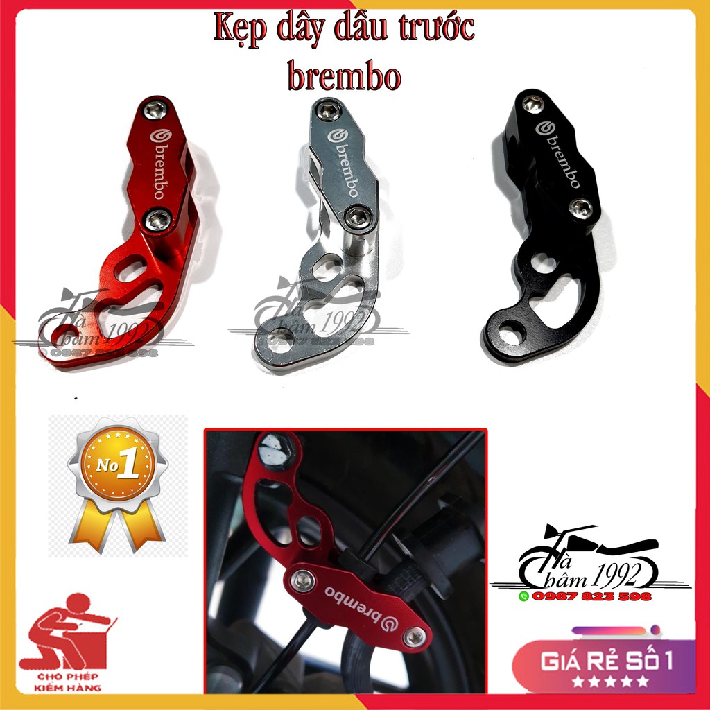 🛵 Pat Giữ Dây Dầu Trước CNC Logo Brembo🛵(Hàng Loại 1)