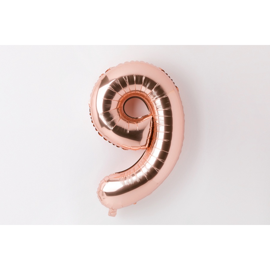 Bong Bóng ARTBOX Hàn Quốc Hình Chữ Số 9 Màu Vàng Hồng (Lớn)