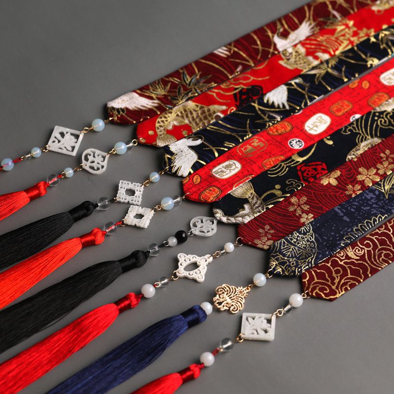 Dây buộc tóc các kiểu cổ trang hán phục hoạ tiết hoa văn kèm dây tô