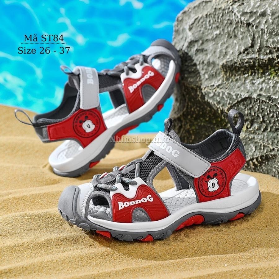 Giày sandal bé trai dáng thể thao dép rọ bít mũi năng động và cá tính cho trẻ em 4 - 12 tuổi đi học đi biển mùa hè ST84