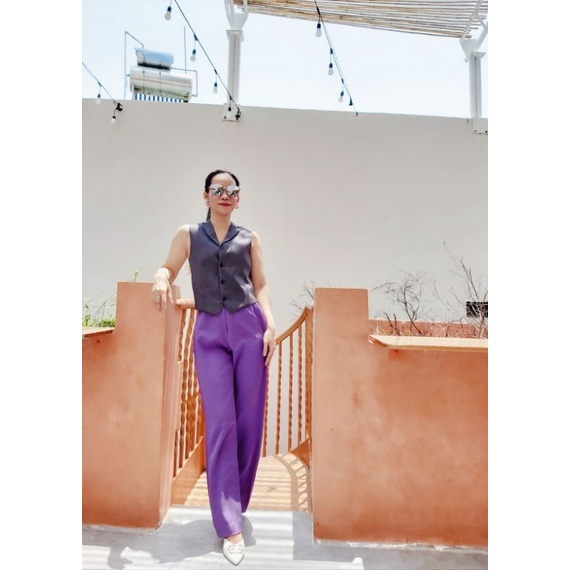 Set áo gile và quần beggy