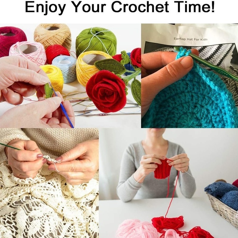 Set 8 Kim Đan Len Bằng Nhôm Nhiều Kích Cỡ Màu Sắc Ngẫu Nhiên