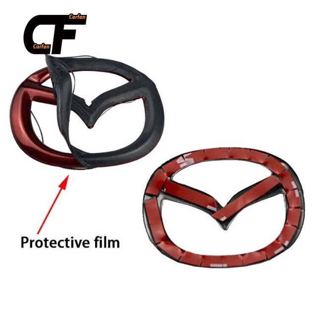 Mazda Dán trang trí tay lái ABS Trang trí logo trên vô lăng xe mazda 3, 6, cx5 ốp logo vô lăng mazda