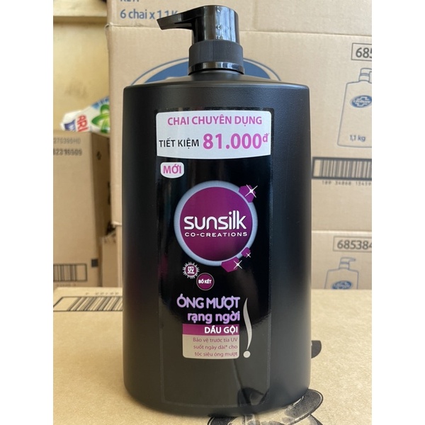 Dầu Gội Sunsilk Óng Mượt Rạng Ngời 1,4kg và Dầu Xả 320g