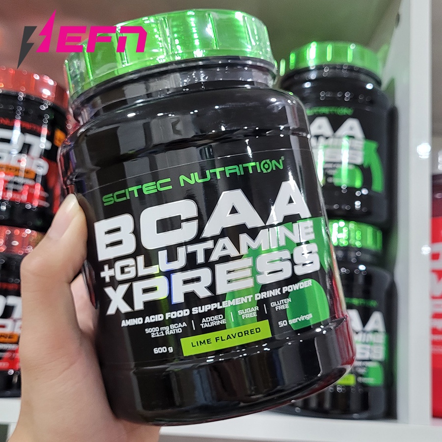 BCAA BCAA Glutamine Xpress SCITEC NUTRITION Phục Hồi Cơ Bắp Chống Dị Hoá Cơ Hũ 600 G - Chính Hãng