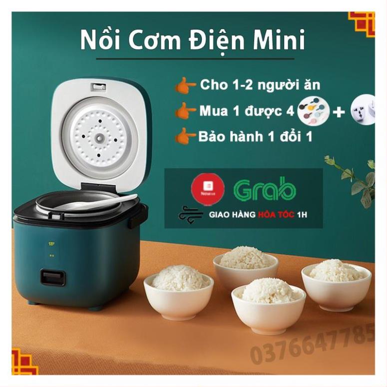 [ DẮC CẮM 2 CHÂN] Nồi cơm điện mini, Nồi đa năng JIASHI 1,2L ( Nấu cơm ngon, nấu cháo, hầm, hấp luộc) cho 1 đến 3 người