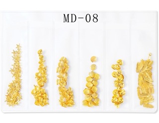 CHAM trang trí móng mạ ánh kim ( dạng túi 6 ngăn mã 001-009 )