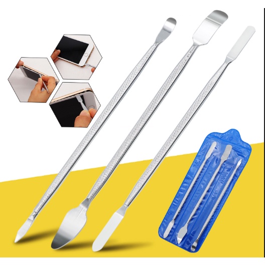 Bộ 3 Cây nạy màn hình mở điện thoại, iPad, Laptop, Cây nạy sửa chữa điện thoại, thép không rỉ JH1102