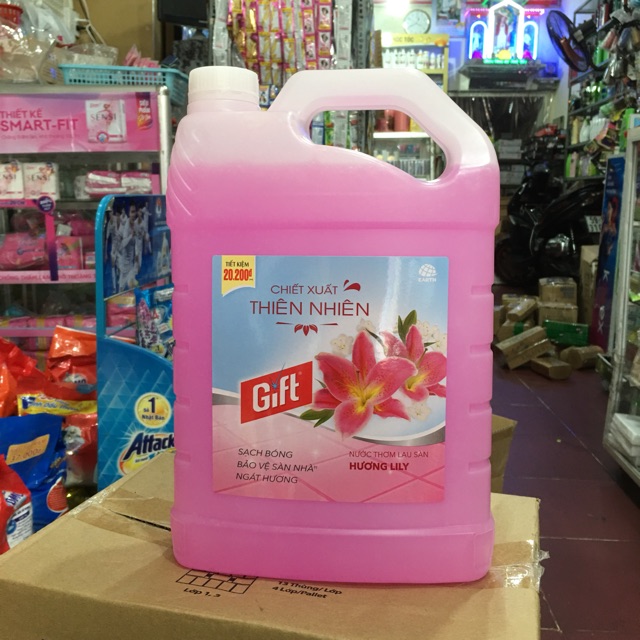 Nước lau sàn Gift can hương Lily 3,8kg