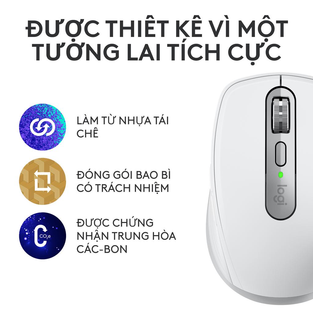 Chuột không dây Logitech MX Anywhere 3S Silent -Cuộn nhanh, 8000DPI, Sạc USB C, Bluetooth