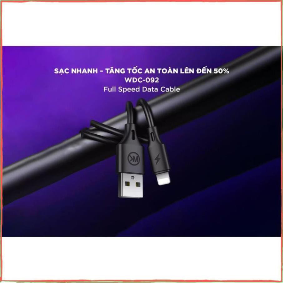 Cáp Sạc Điện Thoại , CNS.365 092-105 Đủ Dòng Chống Gãy Gập, Hàng Chính Hãng WK - Dài 1m 2m Chuẩn 2.4A