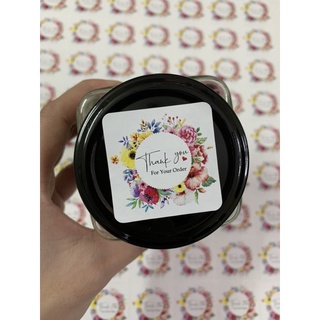 Sỉ 1.000 tem giấy thankyou 4 cm - mẫu hoa siêu xinh