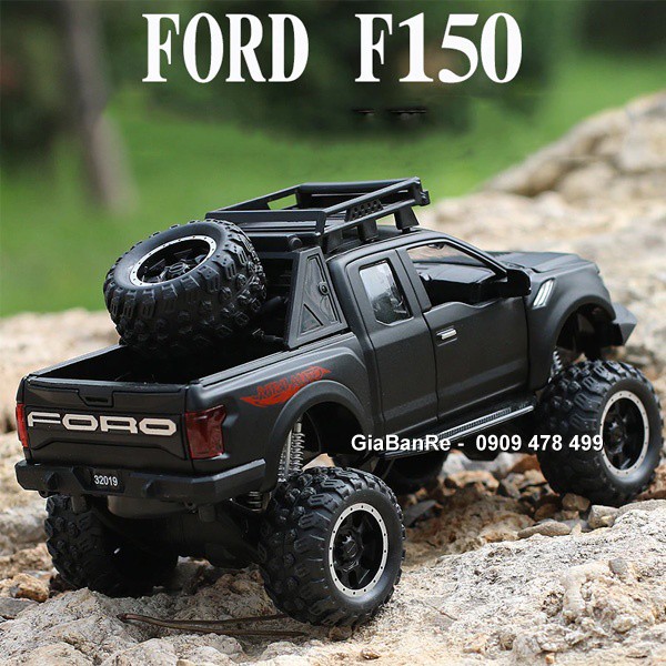 XE MÔ HÌNH KIM LOẠI BÁN TẢI FORD F150 OFFROAD  TỈ LỆ 1:32 - VUA ĐỊA HÌNH - ĐEN