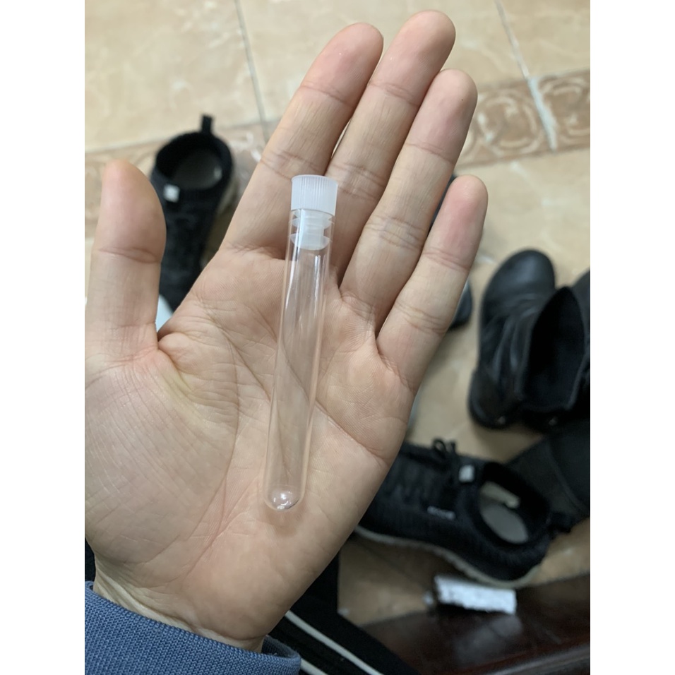 Ống nghiệm nhựa PS trắng trong có nắp không nhãn 5ml