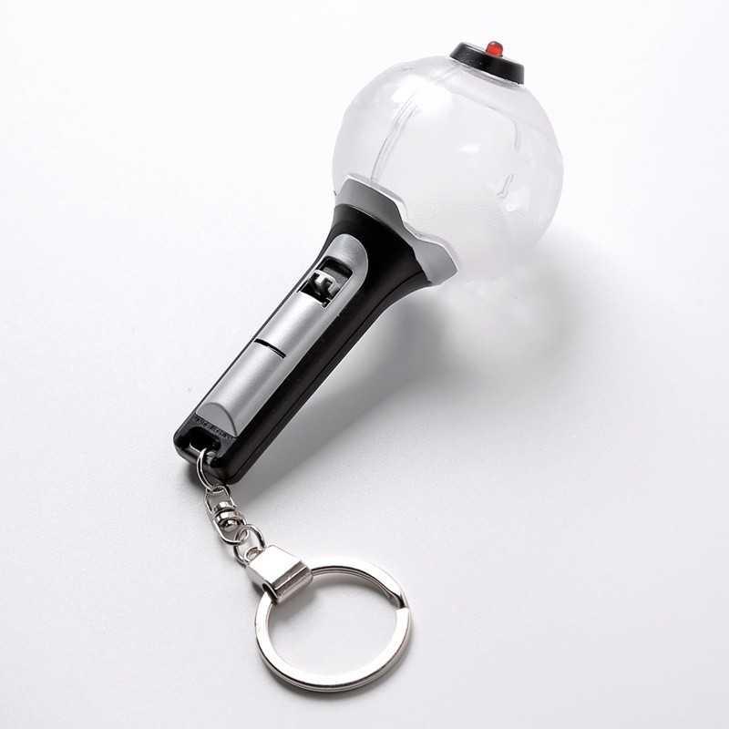 Kpop BTS BT21 JUNG KOOK V Concert Army Bomb Light Stick Glow Keychain