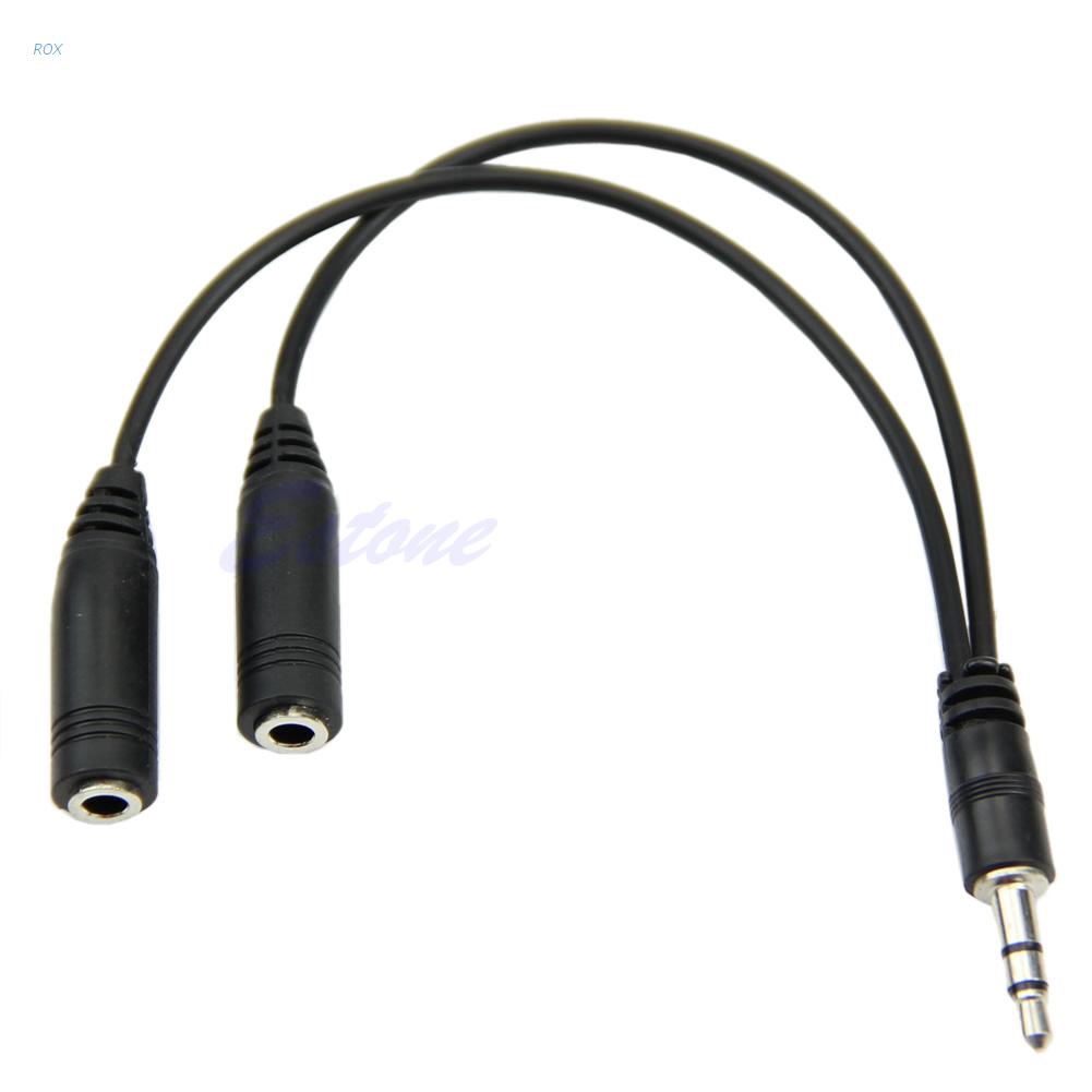 Cáp Chia Âm Thanh Chữ Y Từ 1 / 8 Male Sang 2 Dual Female 3.5mm