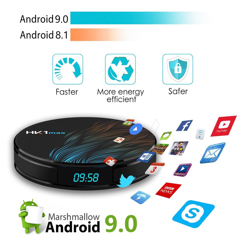 Tv box Thông Minh android 9.0 RK3328 4GB RAM 32GB 64G ROM android tv box HK1 Max 4k HD Và Phụ Kiện