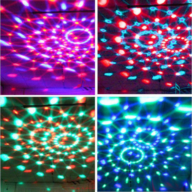 Đèn Led Xoay Trang Trí 7 Màu Cảm Ứng Theo Nhạc Vũ Trường, Sân Khấu Dành cho Dân Bay