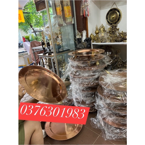 Mâm Đồng ăn cơm mâm đồng đỏ 40cm ,50cm ,60cm