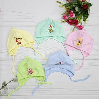 Mũ Sơ Sinh Cotton Buộc Dây