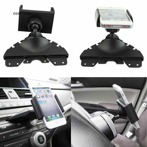 Giá đỡ kẹp điện thoại xem GPS gắn vào đầu CD trên xe hơi quay 360 độ tiện lợi