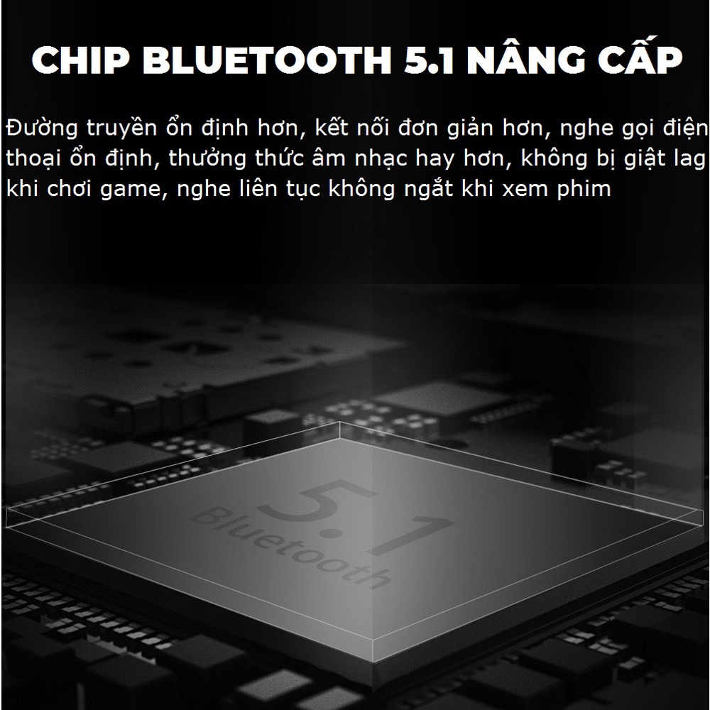 Tai nghe bluetooth Gaming không dây Natuso U40 TWS 5.1 bass mạnh mẽ có mic, độ trễ cực thấp âm thanh HIFI